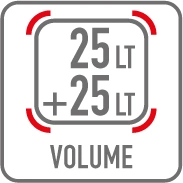 Pojemność sakw 2 x 25 litrów